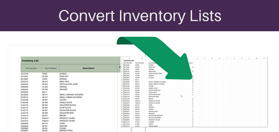 Convert Inventory Lists