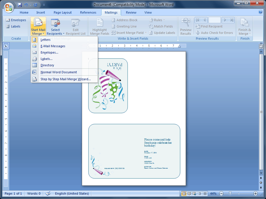 how to mail merge labels from excel to word using wizard