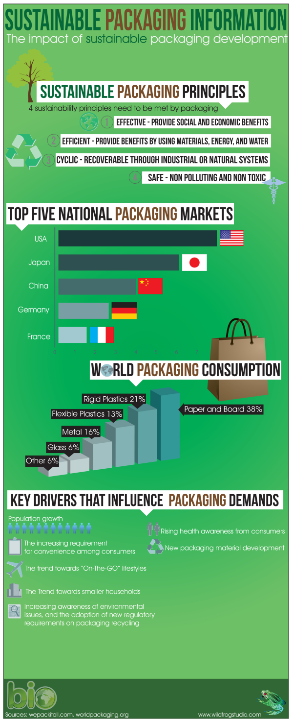 Sustainable Ecofriendly Packaging Infographic
