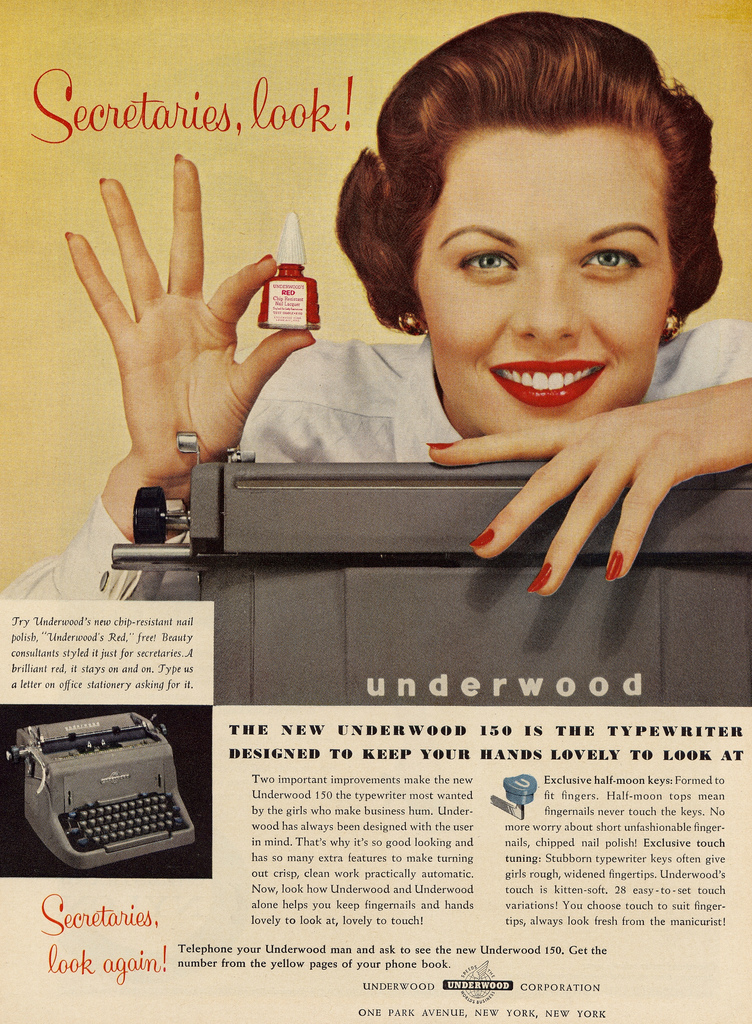 Vintage Secretary and Typewriter Ad