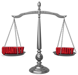 U--SEO and Marketing-Blog Images-quantity-vs-quality equal on scale